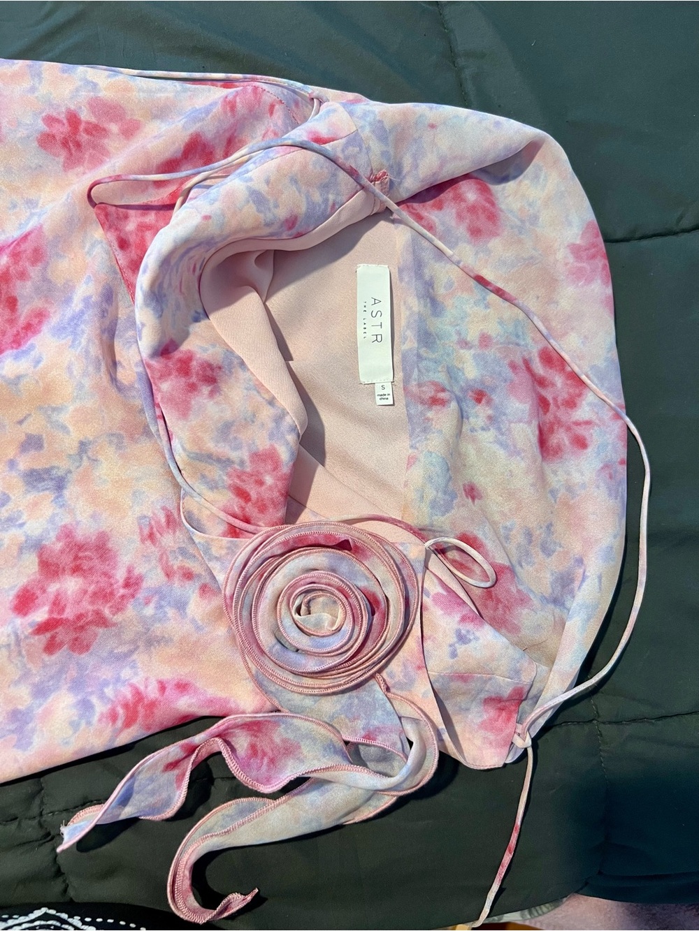 ASTR the label Floral Lavender & Pink Dress with Rosette Accent - Picture 8 of 8